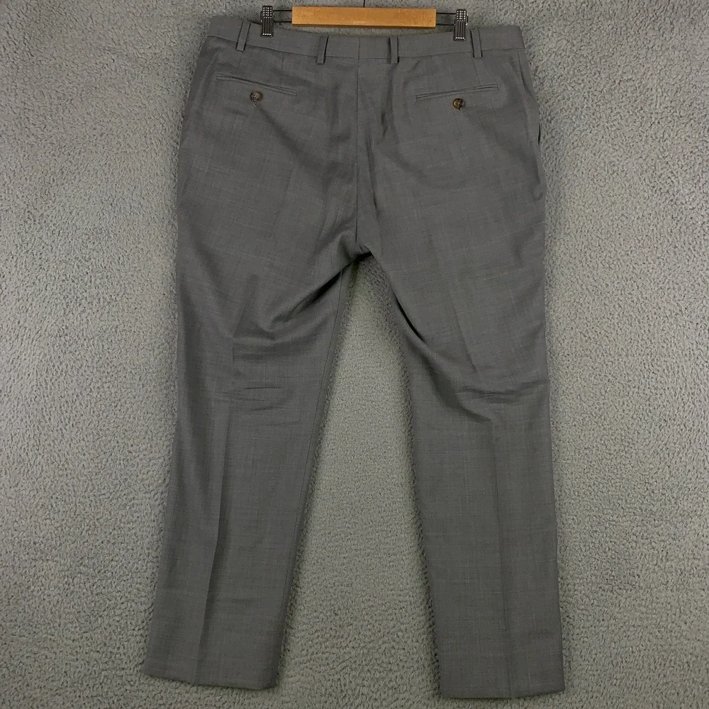 Ralph Lauren Slim Fit 2 Piece Suit 46R Grey Wool 2 Button Blazer Pants 40x31